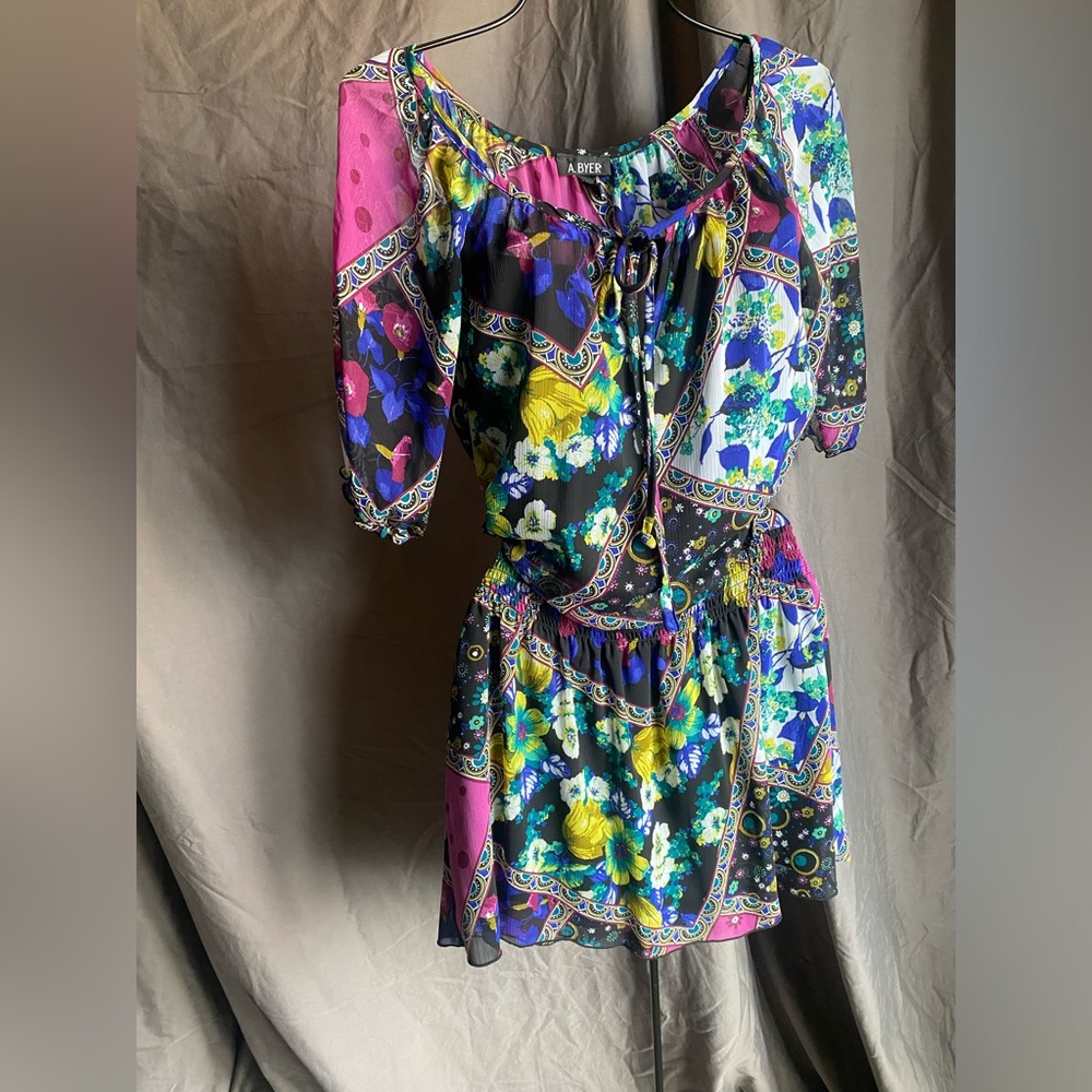 A. Byer Women's Floral Dress - Multicolor Medium